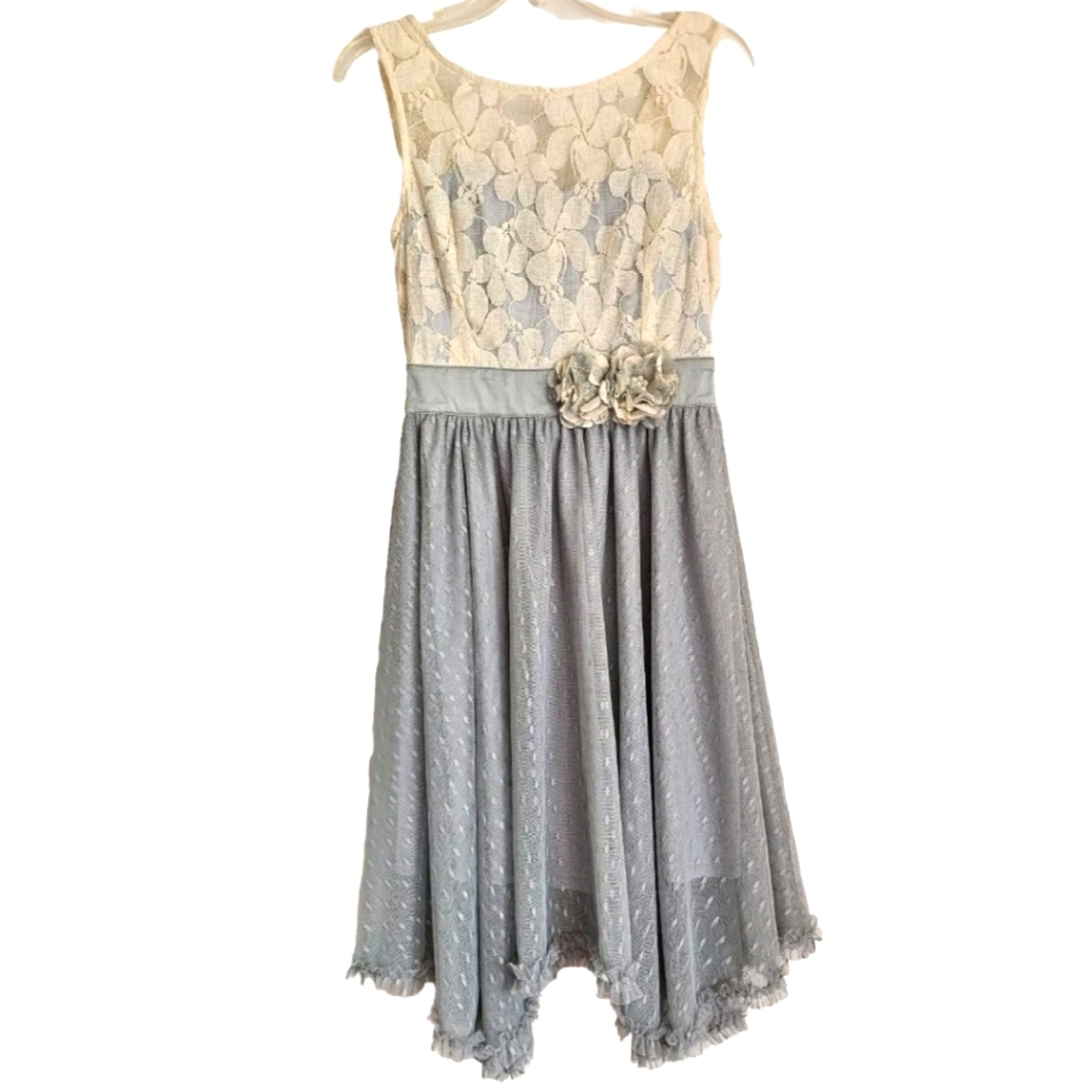 RYU lace tulle dress Sz Small Tea Dance Wedding Romantic Full Skirt Layered Cute